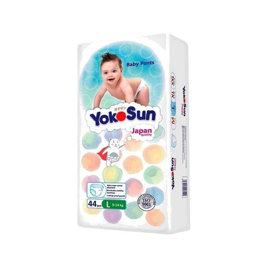 Подгузники-трусики Yoko Sun размер L (9-14 кг) 44 шт