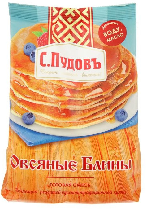 Блины "С.Пудовъ" овсяные, 350 гр