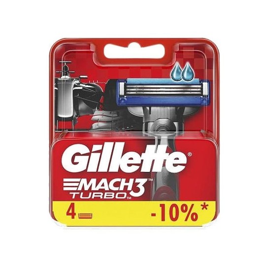 Кассеты для бритвенного станка GILLETTE mach3 turbо, 4шт