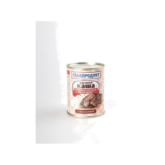 Каша рисовая ГЛАВПРОДУКТ с говядиной, 340г