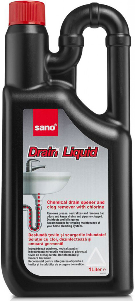 Средство Sano Drain Liquid для прочистки труб 1 л