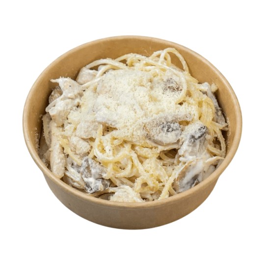 СПАГЕТТИ ЗАМОРОЖЕННОЕ MFOOD.KZ С КУРИЦЕЙ И ГРИБАМИ В СЛИВОЧНОМ СОУСЕ 260ГР