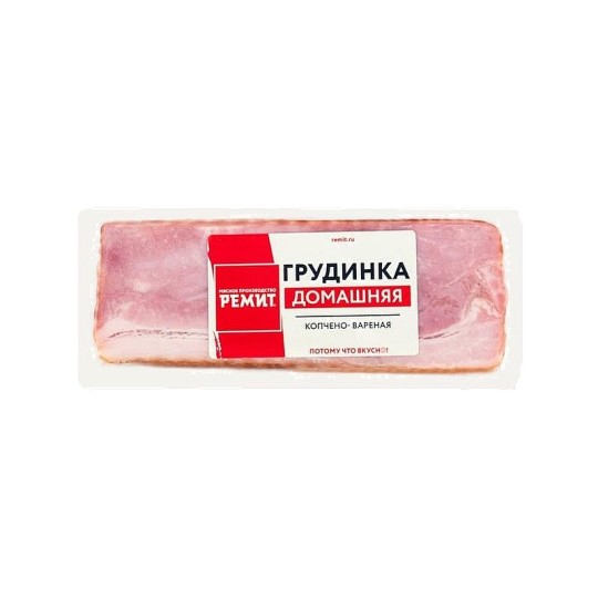  Грудинка Ремит домашняя копчено-вареная 390 гр