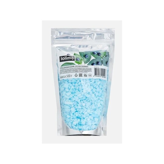 СОЛЬ Д/ВАНН LOLIMI ЛЕСНАЯ ГОЛУБИКА 500ГР