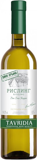 Вино белое Tavridia Рислинг полусухое 0,75 л (Россия)