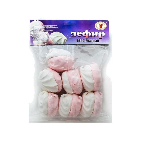 Зефир бело-розовый Конфетки-бараночки 300 г