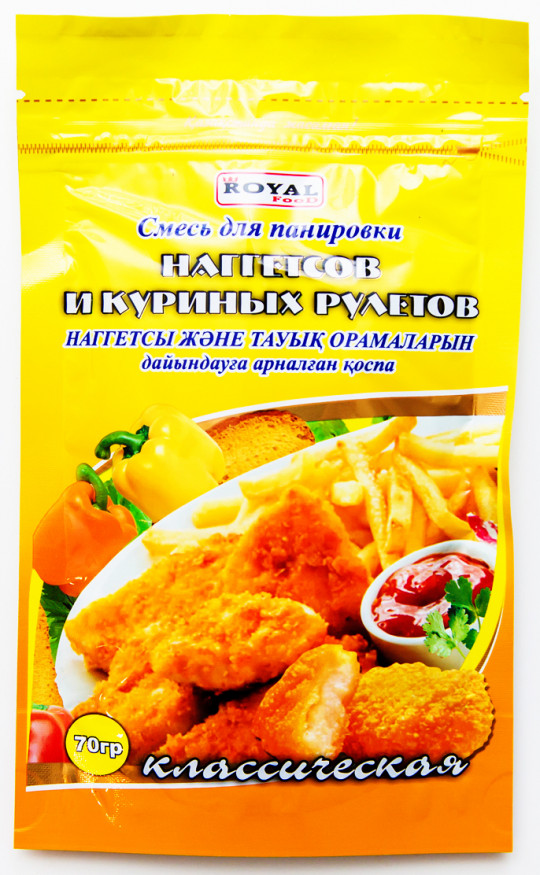 Смесь панировочная Royal Food для наггетсов и куриных рулетов классическая 70 г