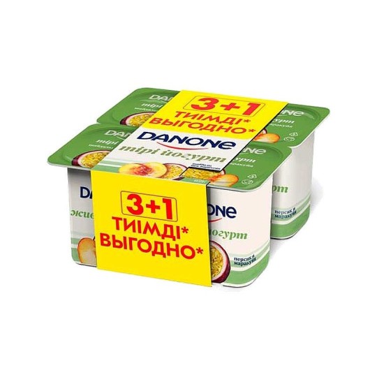 Йогурт Danone персик и маракуйя 120 г