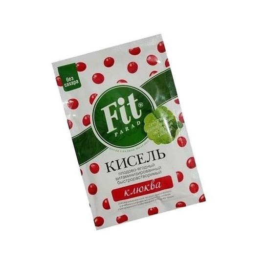 Кисель на стевии без сахара FitParad со вкусом rлюквы.