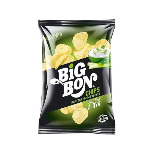 BIGBON Чипсы из сырного карт. со вкусом сыра 75г.