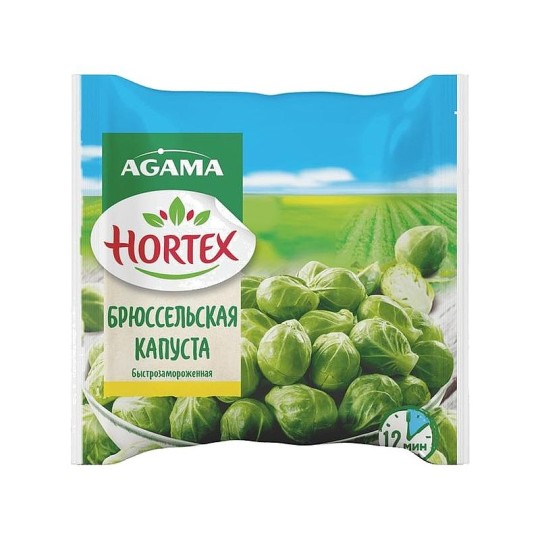 КАПУСТА AGAMA БРЮССЕЛЬСКАЯ БЫСТРОЗАМОРОЖ 400Г