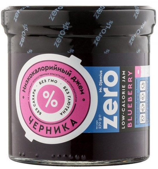 Джем MR. DJEMIUS ZERO черника низкокалорийный 270 г