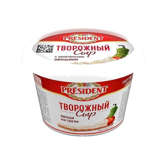 СЫР PRESIDENT ТВОРОЖНЫЙ ОВОЩИ НА ГРИЛЕ 54% 140ГР