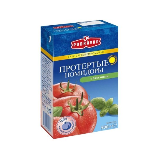 Podravka помидоры протертые с базиликом, 500 г