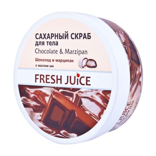 Fresh Juice Сахарный скраб для тела Chocolate & Мarzipan, 225 мл