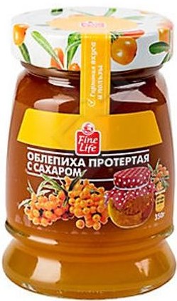 Облепиха протертая с сахаром Fine Life 350 г