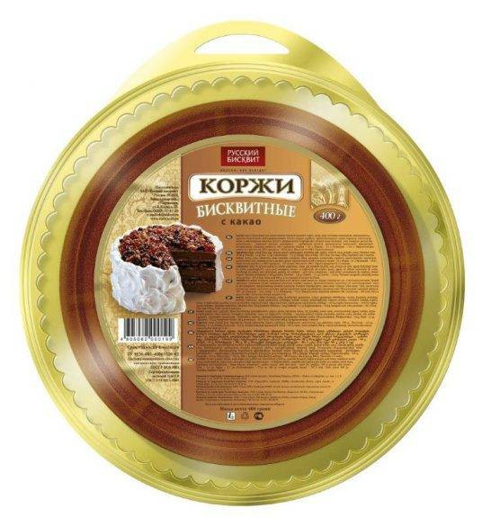 Коржи бисквитные Русский бисквит с какао 400 г