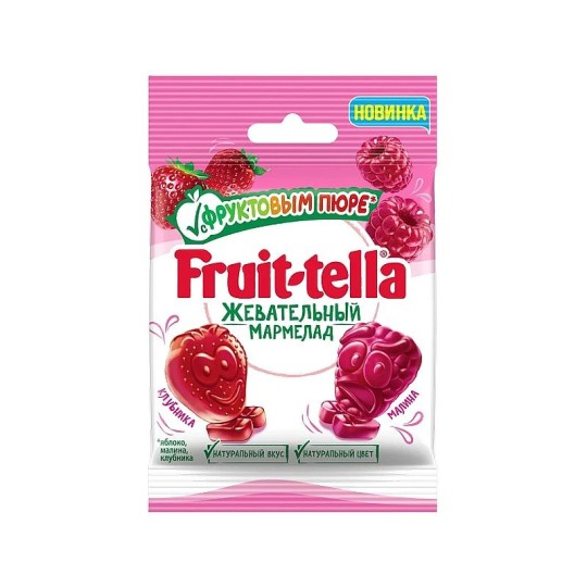 Жев. Мармелад Fruittella Клубника/Малина 36 г