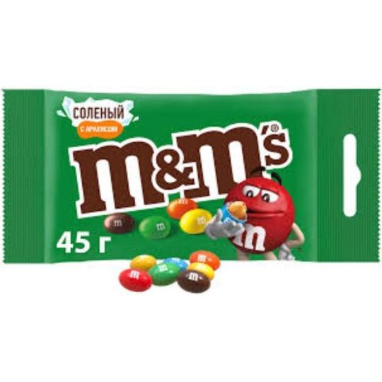 Драже M&M's с солёным арахисом 45г