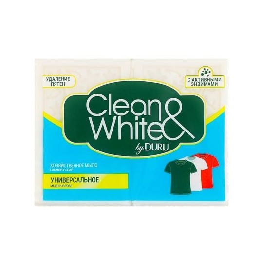 МЫЛО ХОЗЯЙСТВЕННОЕ DURU CLEAN/WHITE УНИВЕРСАЛЬНОЕ 2*120ГР