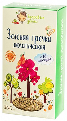 Гречка Здоровые детки зеленая экологическая 300 г