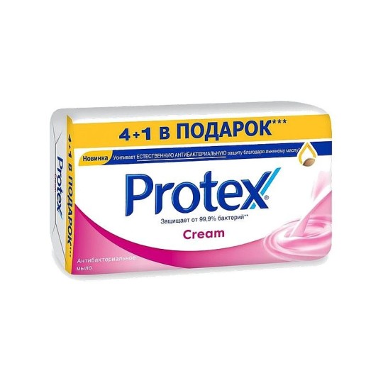 Protex Cream антибактериальное туалетное мыло, промоупаковка 5х70 г