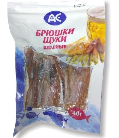 Брюшки щуки вяленые  АС, 40 гр