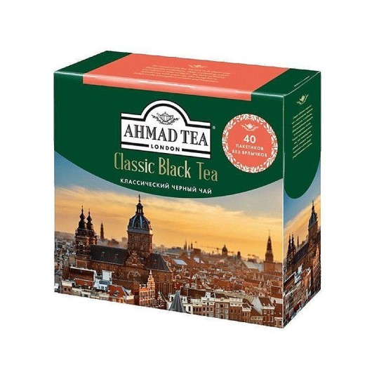 AHMAD TEA| чай черный "CLASSIC BLACK TEA" 40 пакетиков