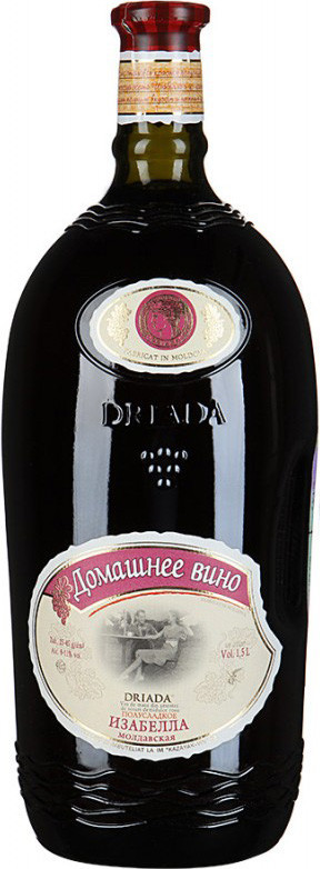 Вино красное Driada Изабелла молдавская полусладкое 1,5 л (Молдова)