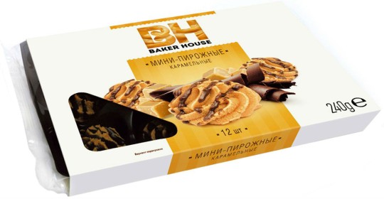 Мини-пирожные Baker House карамельные, 240 г
