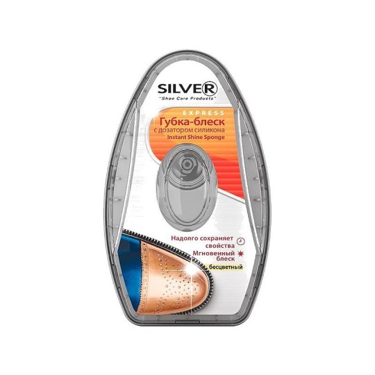 Губка-блеск с дозатором силикона Silver антистатик бесцветный 6мл