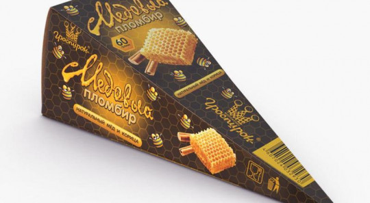 Медовый Рожок Пломбир с медом корицей 60 гр