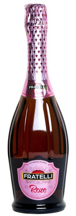 Вино игристое Fratelli Roze розовое полусладкое 0,75 л. (Украина)