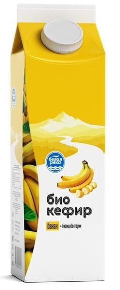 БИОКЕФИР БЕЛАЯ РЕКА БАНАН 2,5% 920 Г TETRA PAK