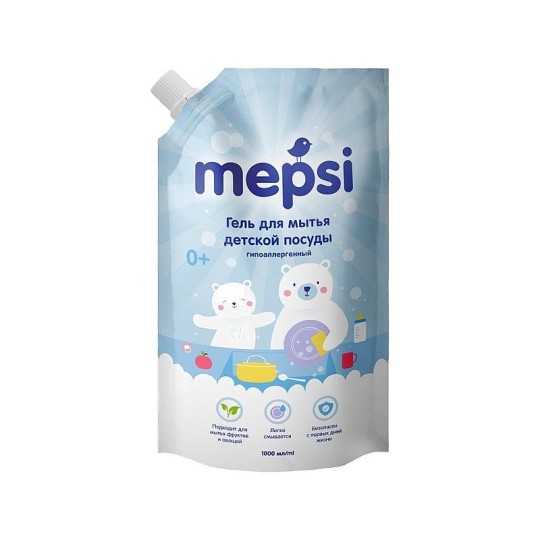 MEPSI ГЕЛЬ ДЛЯ МЫТЬЯ ДЕТСКОЙ ПОСУДЫ И ИГРУШЕК 1Л