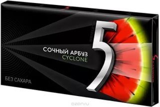 14,5Г Жевательная резинка FIVE CYCLONE сочный арбуз