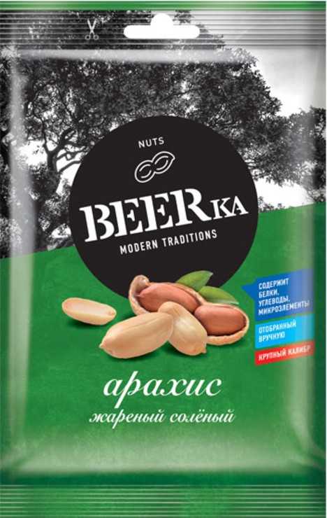 Арахис Beerka жареный соленый 30 г