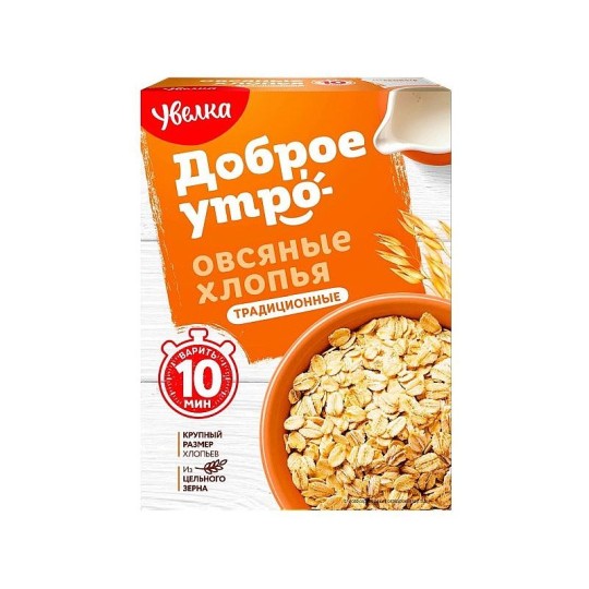 УВЕЛКА |Овсяные хлопья традиционные. 400 гр