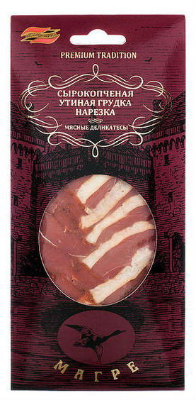 75Г Утиная грудка МАГРЕ сырокопченая, нарезка