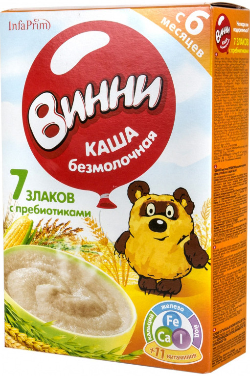 Каша Винни 7 злаков безмолочная с пребиотиками 200 г