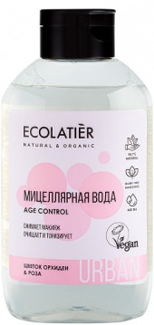 Вода мицеллярная Ecolatier для снятия макияжа цветок орхидеи и роза 600 мл