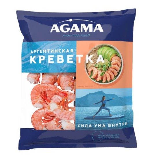 "AGAMA" Аргентинская креветка №7 , замороженные без головы 450гр