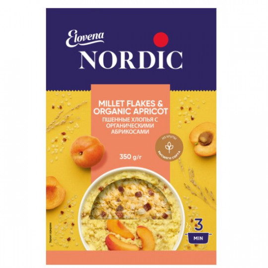  NORDIC| Пшенные хлопья с органическими абрикосами 350Г