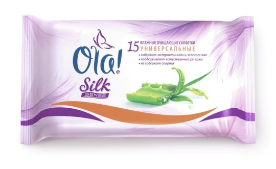 Влажные салфетки OLA! Silk Sense универсальные, 15шт