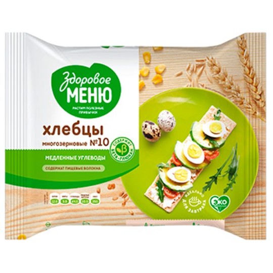 Здоровое меню|№10 Хлебцы многозерновые 90 гр