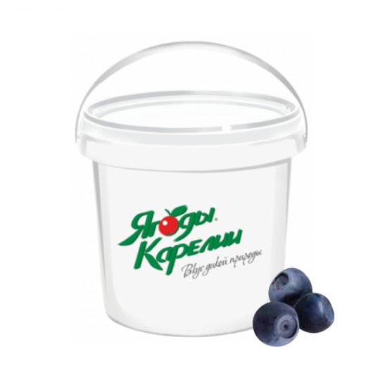 100% пюре из голубики замороженное Ягоды Карелии п/п ведро 1 кг