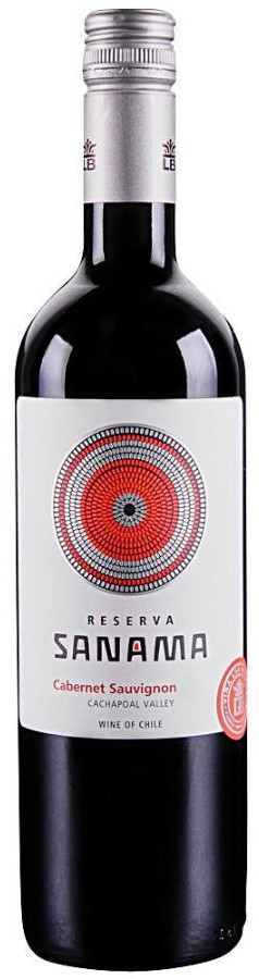 Вино красное Sanama Cabernet Sauvignon сухое 0,75 л (Чили)