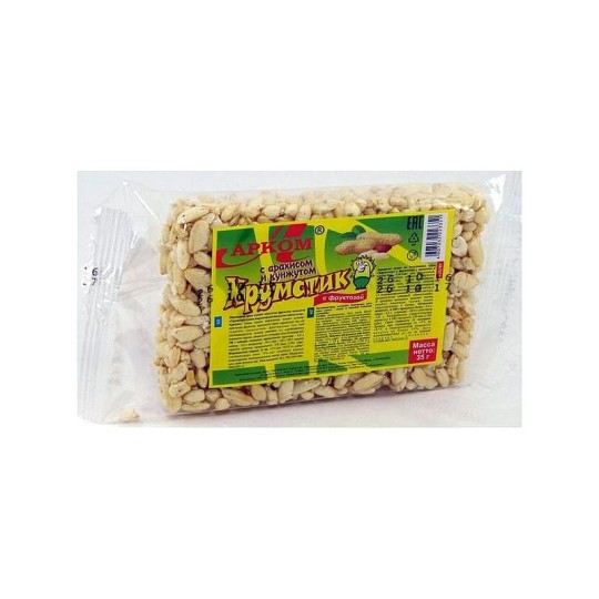 Батонфик "Хрумстик" рисовый с арахисом и кунжутом, на фруктозе, 35 гр  