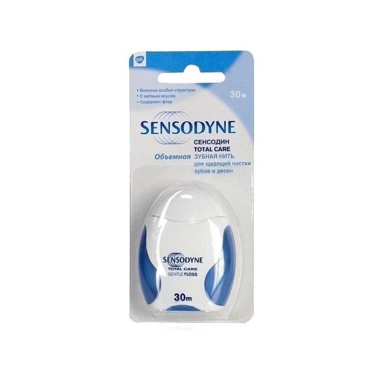 Зубная нить Sensodyne для щадящей чистки десен и зубов,  30 м