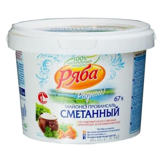 Майонез "Ряба" Провансаль сметанный, 67%, 670 гр, ведро